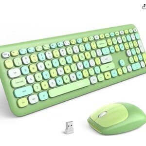 Adorable Colorful MOFii Wireless Keyboard and Mouse Combo